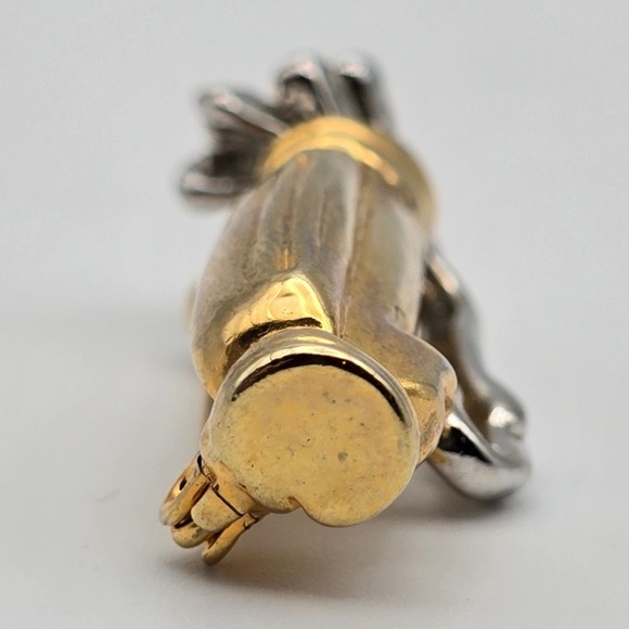 Golf Bag & Clubs Brooch Pin Gold Silver Tone Sporty Novelty Country Club Gift - Picture 5 of 10